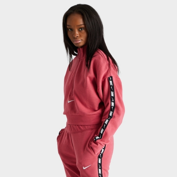 Nike Essential Fleece Tracksuit Set  In dusty Pink Size XS - Picture 2 of 11